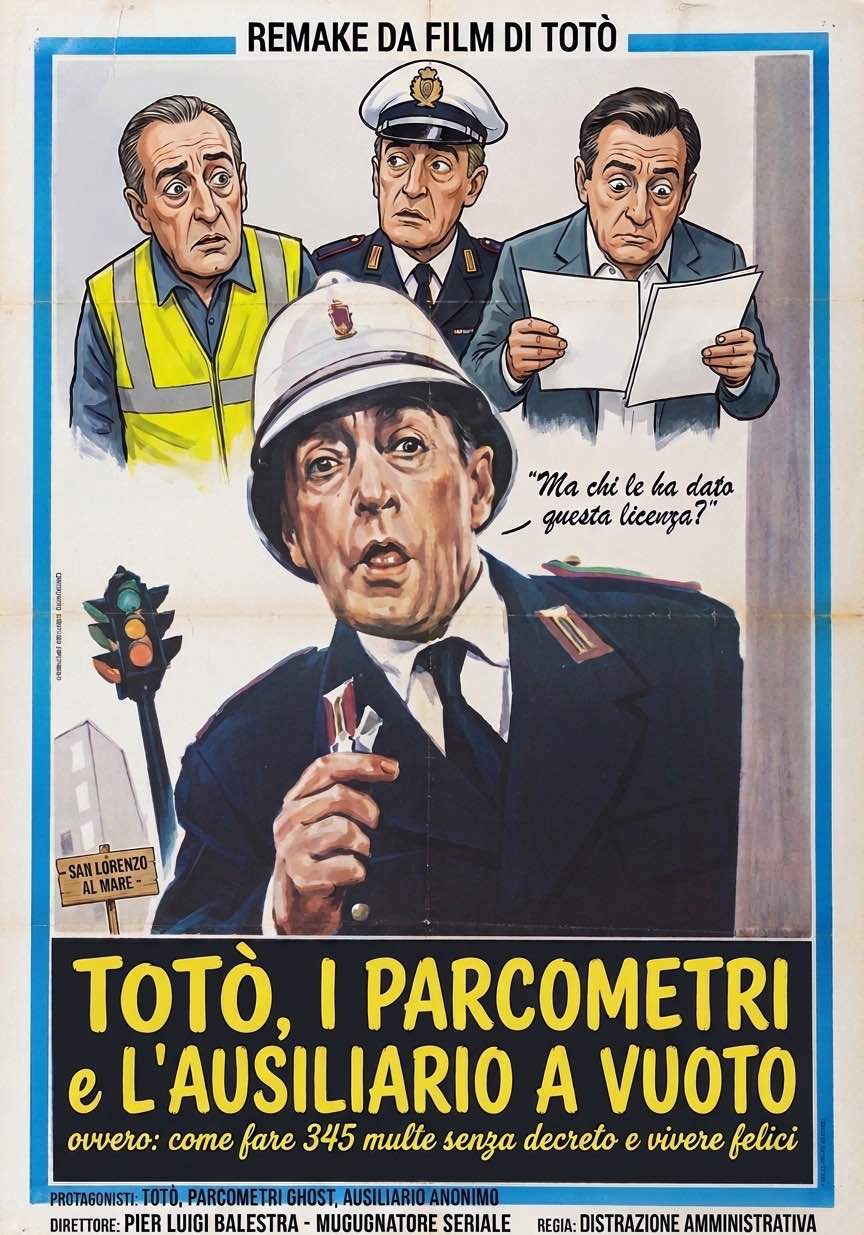 totò e l'ausiliario a vuoto il nuovo film girato a san lorenzo al mare