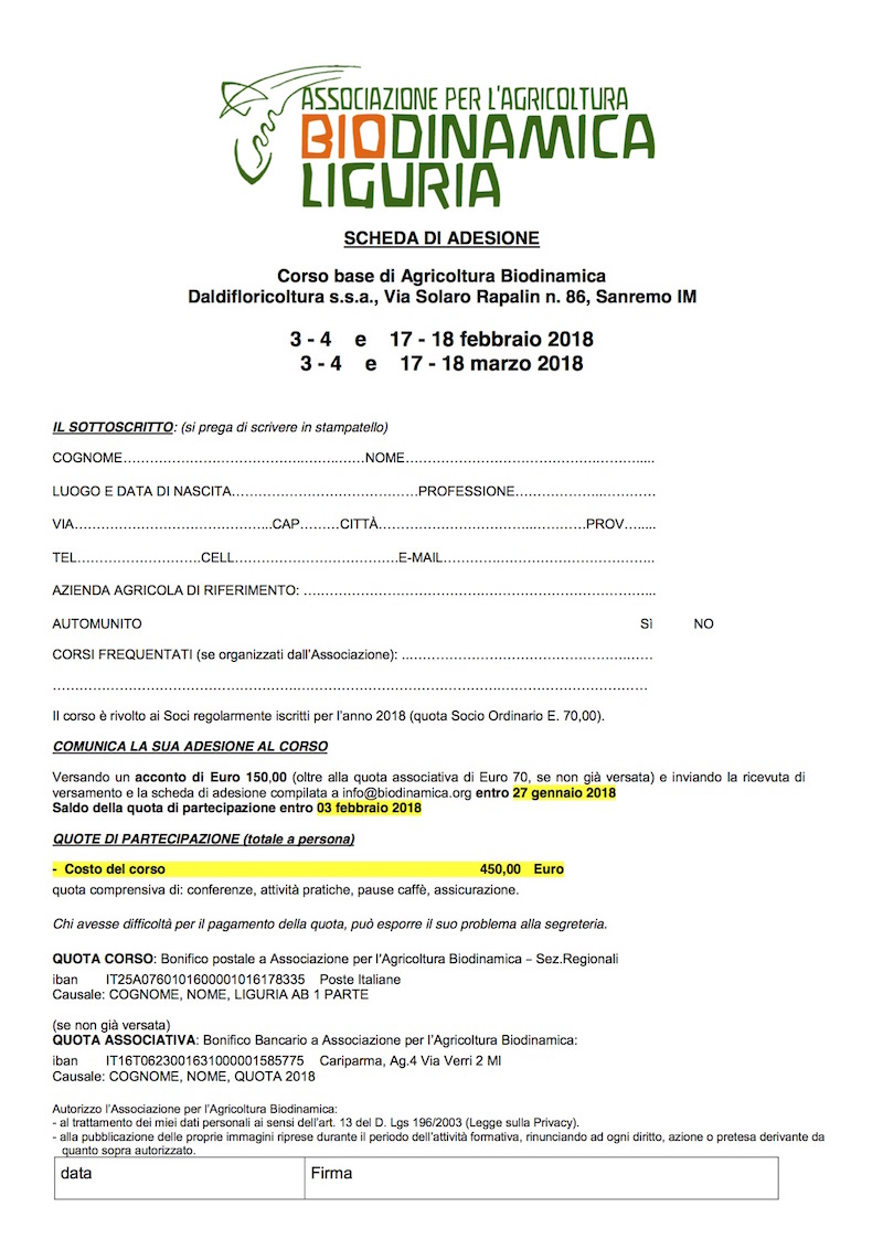 Locandina 2 corso biodinamica Sanremo2018