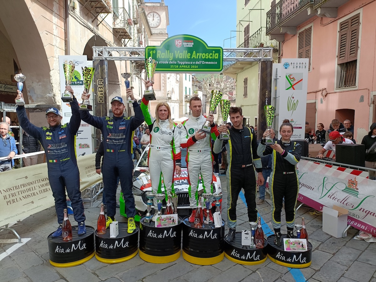 1° Rally Valle d'Arroscia il podio della classifica assoluta
