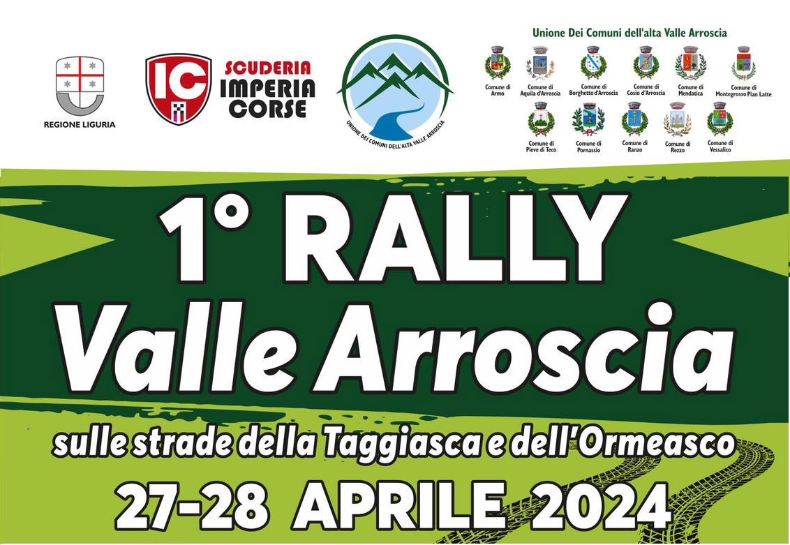 logo del 1 rally della Valle Arroscia 