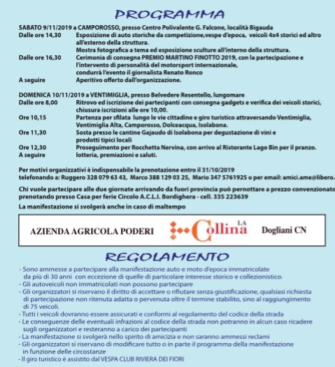 programma premio finotto 2019