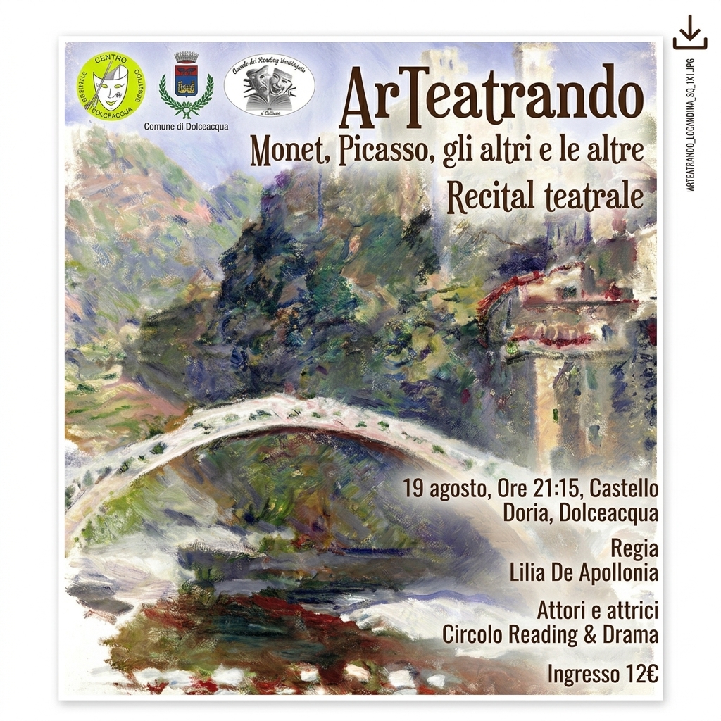  locandina ArTeatrando lo spettacolo al castello dei doria 