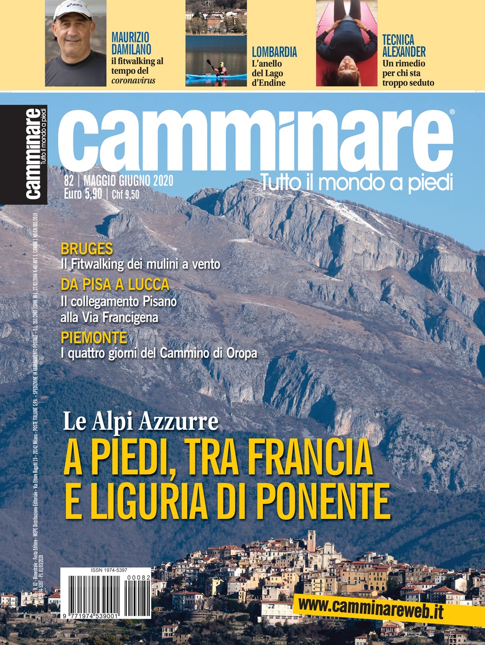 copertina della rivista camminare di maggio-giugno 2020