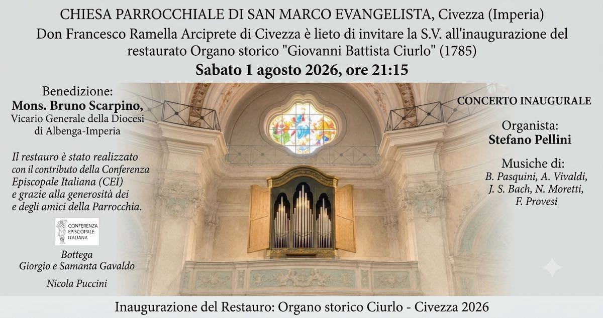 civezza locandina  inaugurazione organo restaurato 