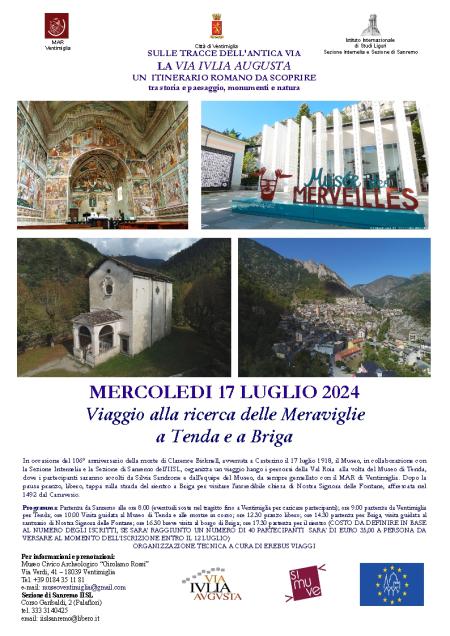 locandina programma 17 luglio 2024 tenda e briga