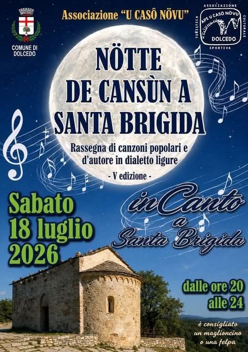  locandina notte a santa brigida 2026 della canzone ligure