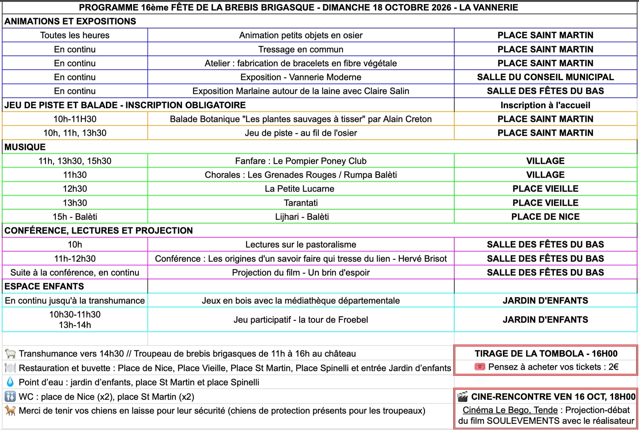 programma festa brigasca 2026
