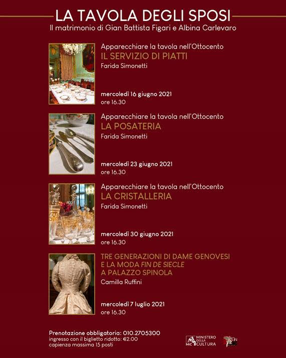 musei di palazzo spinola locandina evento la tavoli sposi