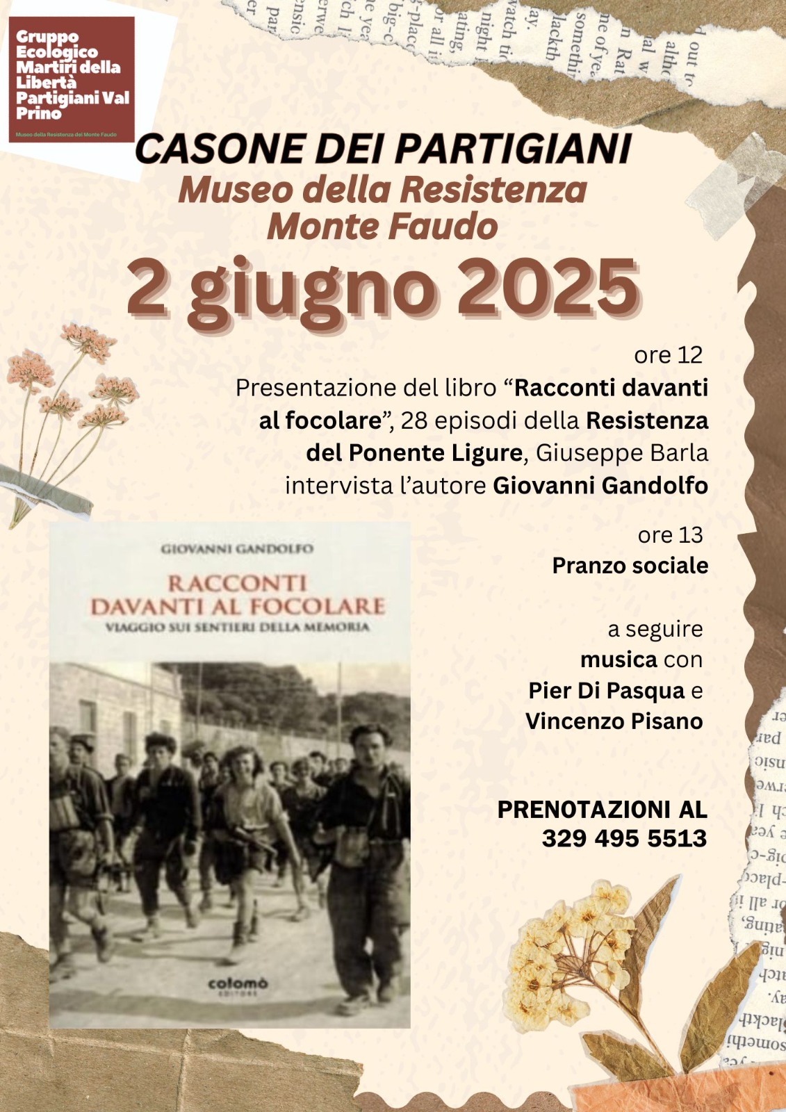 locandina evento 2 giugno casone dei partigiani