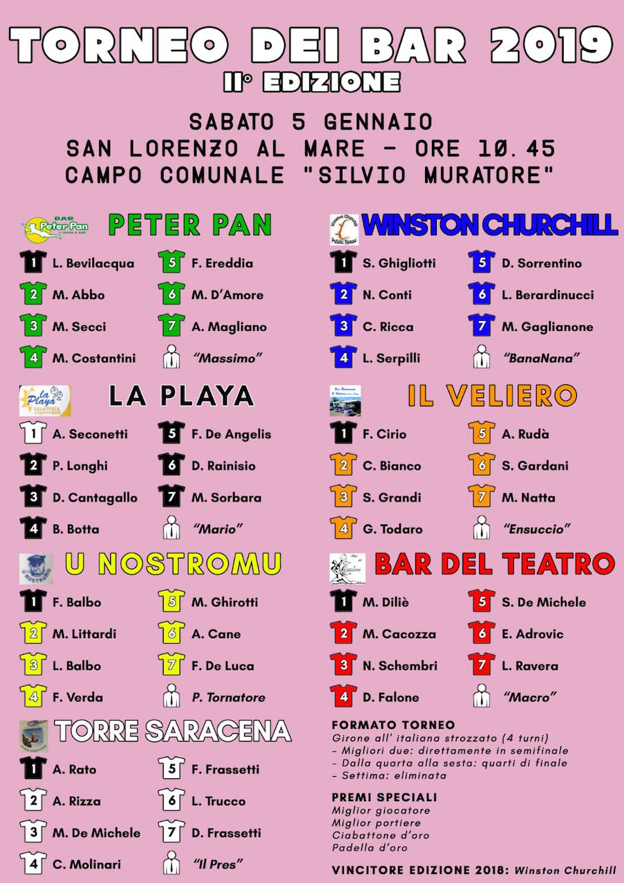 Torneo dei bar 2019