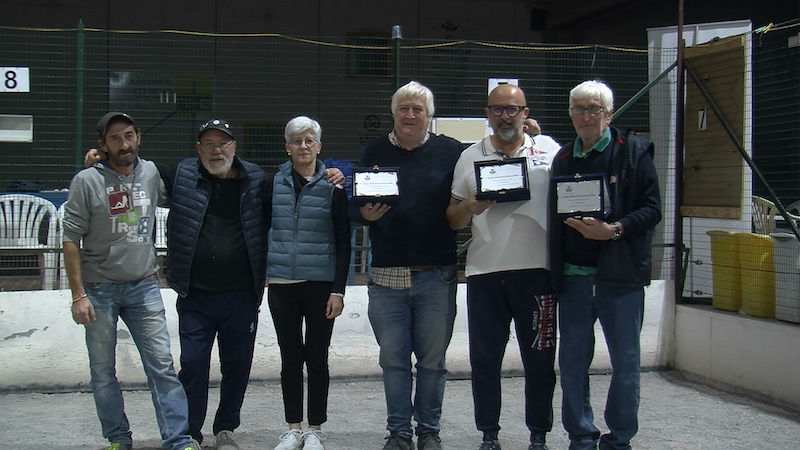 1°trofeo petanque  città di san Lorenzo al mare i vincitori e isecondi classificati